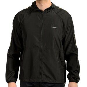 Versace Men's Greeca Stripe Hooded Full Zip Windbreaker Jacket US 2XL IT 56